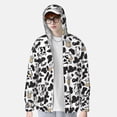 thumbnail image 2 of Saiise Cow Pattern Sun Protection Hoodie for Men and Women, Lightweight Quick-Dry Windproof with Hood and Zip-Small, 2 of 7