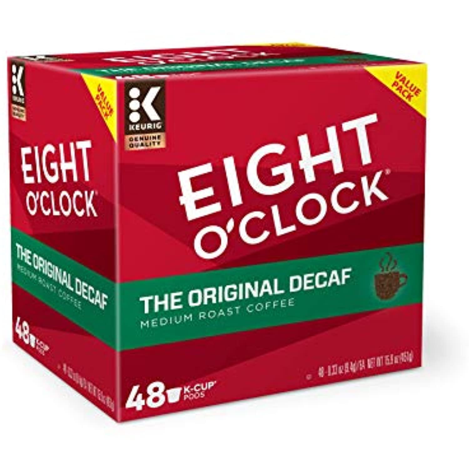 Eight Oclock Coffee The Original Decaf, Single-Serve Keurig K-Cup Pods, Medium Roast Coffee, 48 Count