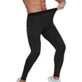 thumbnail image 2 of WBQ Men's Active Compression Pants - Workout Base Layer Tights Running Leggings, 2 of 7