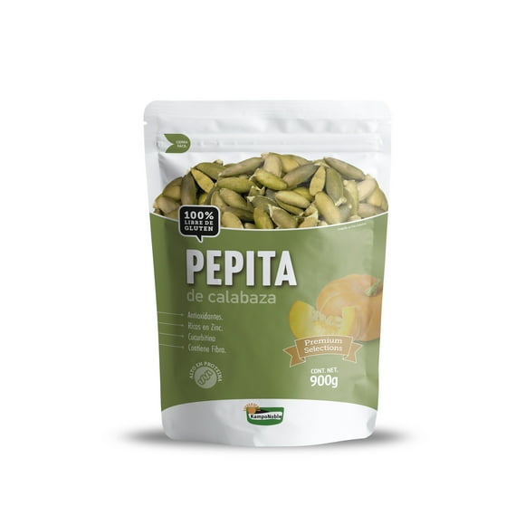 Pepita de Calabaza Sin Cáscara Kamponoble 900 gramos /Naturales y crudas/ Sin Sal