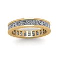 thumbnail image 3 of Natural 2.70Ct Princess Cut Diamond Classic Channel Set Women's Anniversary Wedding Eternity Band Ring Solid 10k Yellow Gold I SI2, 3 of 3