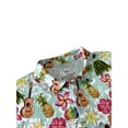 thumbnail image 3 of Men's Polo Summer Hawaiian Prints Casual Leaves Pattern Shorts Sleeves Shirts For Men Size M-2XL, 3 of 6