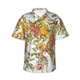 thumbnail image 2 of Xecao Ducks and Flowers print Hawaiian shirt - a stylish short-sleeve button-down for men, perfect for casual beach and tropical outings., 2 of 9