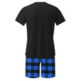 thumbnail image 4 of ZhiZhuang Mens Big & Tall Pajamas Sets Plus Size,Men Modal Plaid Pajamas Set Comfy Sleepwear Short Sleeve Pjs Set Soft 2 Piece Lounge Set Cozy Nightwear, 4 of 6