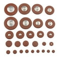 thumbnail image 1 of 28 Pcs Accessoires de Saxophone Coussinets en Cuir Remplacements en Cuir (Marron), 1 of 7