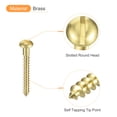 thumbnail image 4 of Uxcell Wood Screws M4 x 40mm Slotted Round Head Brass Self-Tapping Screw WoodWorking Screw 40 Pack, 4 of 6