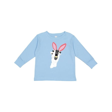 

Inktastic Easter Goofy Llama Wearing Bunny Ears Gift Toddler Boy or Toddler Girl Long Sleeve T-Shirt