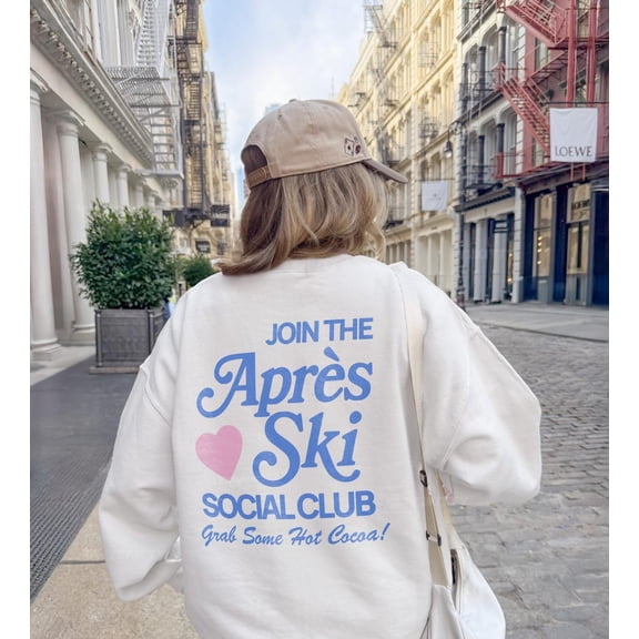 Apres Ski Social Club Sweatshirt | Preppy Winter Crewneck