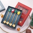 thumbnail image 3 of Cucharas de café de acero inoxidable para decoración del hogar, decoración de mesa de Navidad, regalos de Navidad, Año Nuevo, 2022, 4 unidades, 2023, 3 of 4