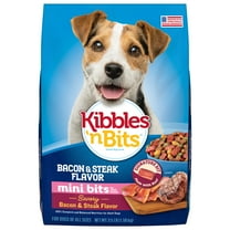 Kibbles ‘n Bits Mini Bits Small Breed Dry Dog Food Savory Bacon & Steak Flavor, 3.5 lb. Bag