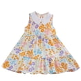 thumbnail image 2 of LOVZFMLL Robe d'Été à Imprimé Floral pour Filles Manches Courtes Col Rond Jupe Princesse, 2 of 3