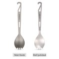 thumbnail image 2 of Lixada Half Polished Titanium Spork with Bottle Opener Lightweight Outdoor, 2 of 8