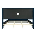 thumbnail image 6 of Elle Wingback Upholstered Queen Bed, Navy Blue, 6 of 12