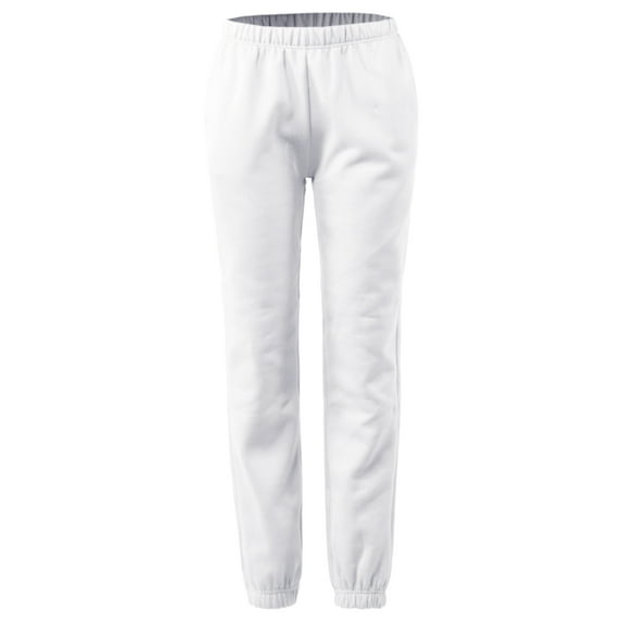 A2Y Women's Heavyweight Casual Cozy Active Yoga Cotton Sweatpants Joggers Pants White M