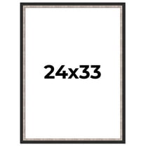 24x33 Frame Silver Real Wood Picture Frame Width 1.25 Inches | Interior Frame Depth 0.75 Inches |