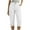 White, variant on AherBiu Cargo Pants for Women Hiking Capris High Waisted Streetwear Cargos Business Casual Work Capris with Pockets
