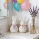 thumbnail image 1 of 2PCS Ceramic Rabbits With Bow Easter Home Decor And Holiday Decorations, 1 of 7