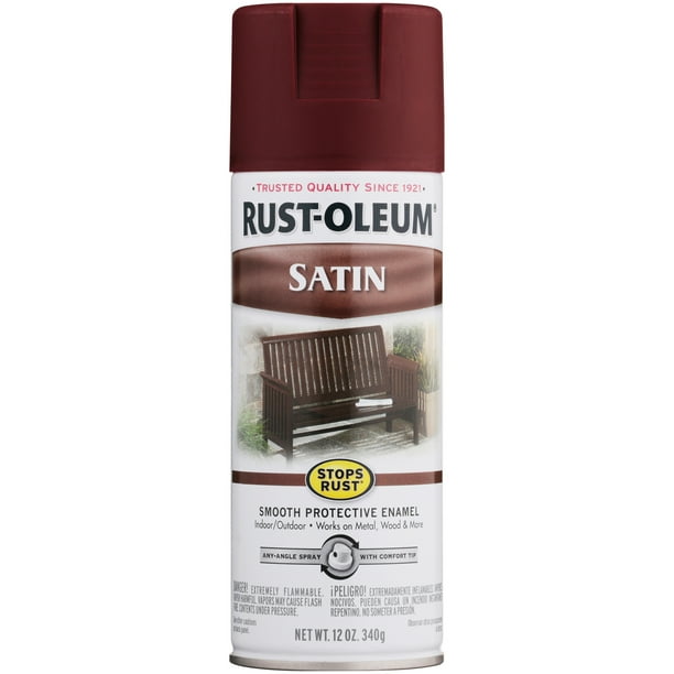 RustOleum Stops Rust Satin Spray Paint 12 oz. Aerosol Can Walmart