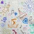 thumbnail image 1 of oneOone Polyester Spandex Medium Blue Fabric Kids Craft Projects Decor Fabric Printed By The Yard 56 Inch Wide, 1 of 4