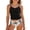 Black2, variant on uikmnh Girls 2-Piece Tankini Swimsuit Floral Print Ruched Adjustable Top with Swim Skirt Comfortable Bathing Suit Color:Hot Pink,Size:15-16 Years