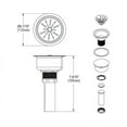 thumbnail image 2 of Elkay LK99S Deluxe 3-1/2" Drain with Satin Finish Type 304, Stainless Steel Body Strainer Basket Rubber Seal and Tailpiece, 2 of 2