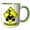 Green/White, variant on 3drose, Yellow Road Placard, Warning of the Stickgirl Quad Zone Ahead, 11oz Mug
