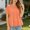 Orange, variant on Womens Short Sleeve Blouse, Crew Neck Puff Sleeve with Pleated Detail Black M