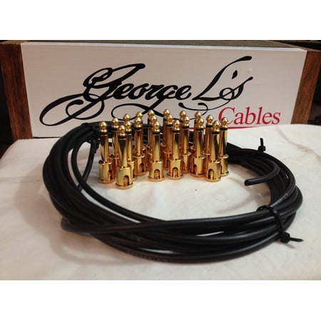 George L 155 Pedalboard Effects Cable Kit XL .155 Black / GOLD - 20/20