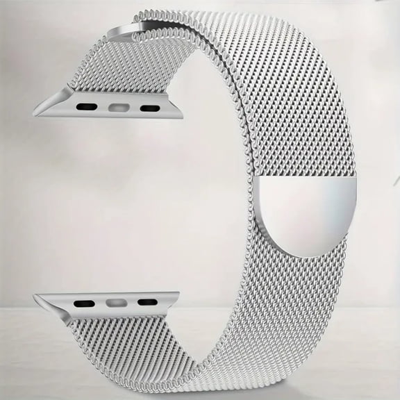 Magnetic Band Compatible with Apple Watch Bands 38mm 40mm 41mm 42mm （S10 42mm） Stainless Steel Mesh Loop Strap with Magnetic Clasp for iWatch SE/7/6/5/4/3/2/1",suitable for both men an