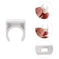 thumbnail image 1 of Raindrops 100Pcs U-Shaped Pipe Clamp Kit White Beige PVC For Hose Fixing Industrial Use, 1 of 8