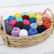 6 Pack Threadart 100% Pure Cotton Crochet Yarn | 50 gram Skeins | Worsted Medium #4 Yarn | 85 yds per Skein | 30 Colors Available | Off White #3503