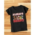 thumbnail image 4 of Tstars Girls Gift for Kids Paw Patrol Always Ready Toddler Kids Shirt Official Nickelodeon Birthday Gift Infant Girls Fitted T Shirt, 4 of 5