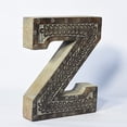 thumbnail image 2 of Handmade Eco-Friendly Wall Mount & Table Top Décor Gray Antique "Z" Wood Alphabet Letter Block, 2 of 8