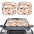 thumbnail image 2 of Balery 2 Piece Beagle Dog On Brown Car Windshield Sun Shade|Foldable Front Windshield Shade for Car Front Window for Most Sedans SUV Truck-Large, 2 of 7
