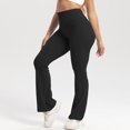 thumbnail image 4 of REALiKUN Women's Athletic Pants Butt Workout Yoga Stretch Pants High Waist Jogger Flare Sweatpants, 4 of 7