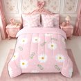 thumbnail image 3 of Manfei Flowers Daisy 7-Piece Twin Bedding,Spring Garden Bedding Comforter Set,Reversible, 3 of 6
