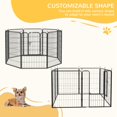 thumbnail image 4 of PawHut Dog Playpen, Heavy-duty Metal Puppy Play Pen, Pet Exercise Fences for Outside and Indoor, DIY Design with Door for Multiple Dogs, 8 Panels, 39"H, 4 of 10