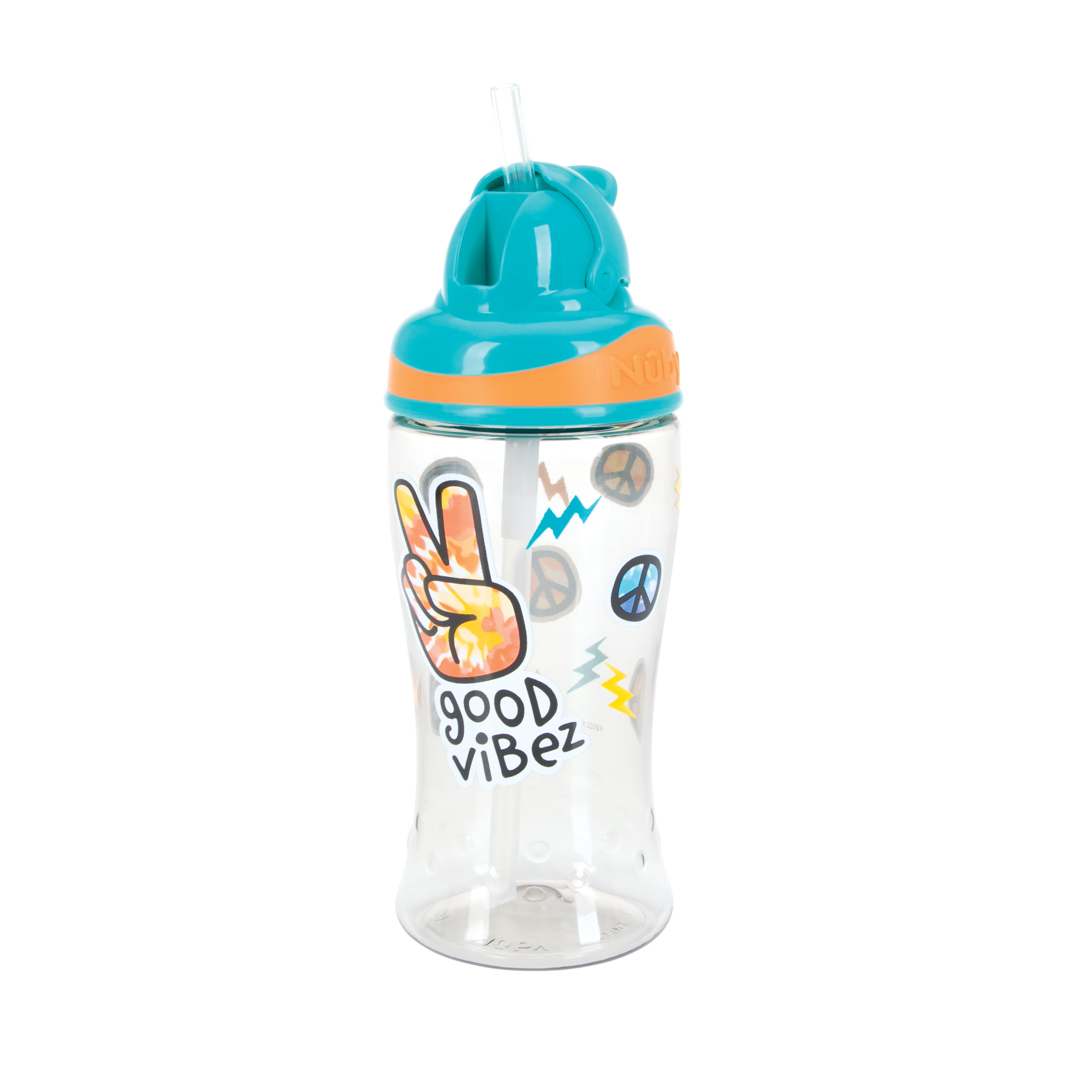 Nuby Thirsty Kids Boost 12oz Sippy Cup with Silicone Straw and Flip Top