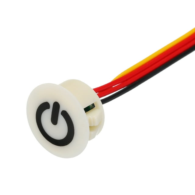 Interruptor de atenuador táctil DC 12V de Uxcell, montaje a presión de 16mm en blanco para tiras de luces LED