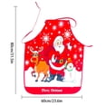 thumbnail image 2 of Decoración del día de fiesta del delantal del modelo de la impresión del partido de la cocina del hogar del delantal temático de la Navidad, tipo de E Yuarrent HA8990-05B, 2 of 6