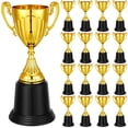 thumbnail image 1 of Trofeos Ecation de plástico dorado, 12 unidades, 22 cm, 1 of 6