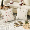 thumbnail image 2 of KNFATEQVEDG Housse de Coussin de Noël pour la Fête du Canada, Imprimé Feuilles de Lin et Fruits Rouges, Housse de Coussin pour Canapé, Table et Chaise, Mes Articles, 2 of 4