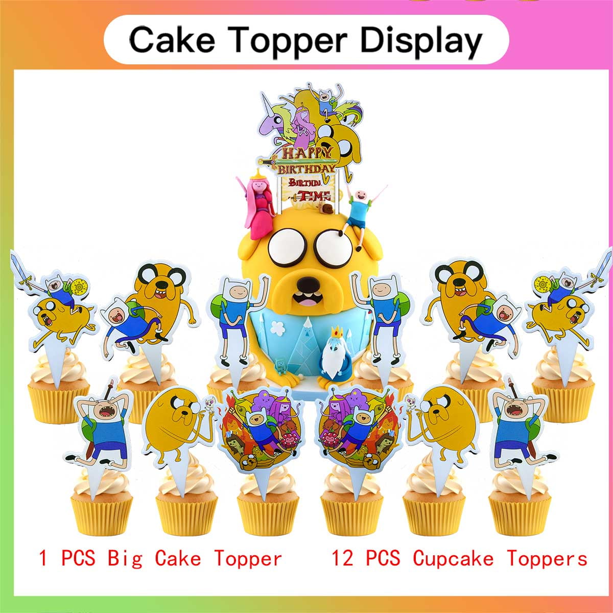 Time Of Adventure Birthday Party Backdrop 5x3 FT With 18 Balloons - Theme Decorations