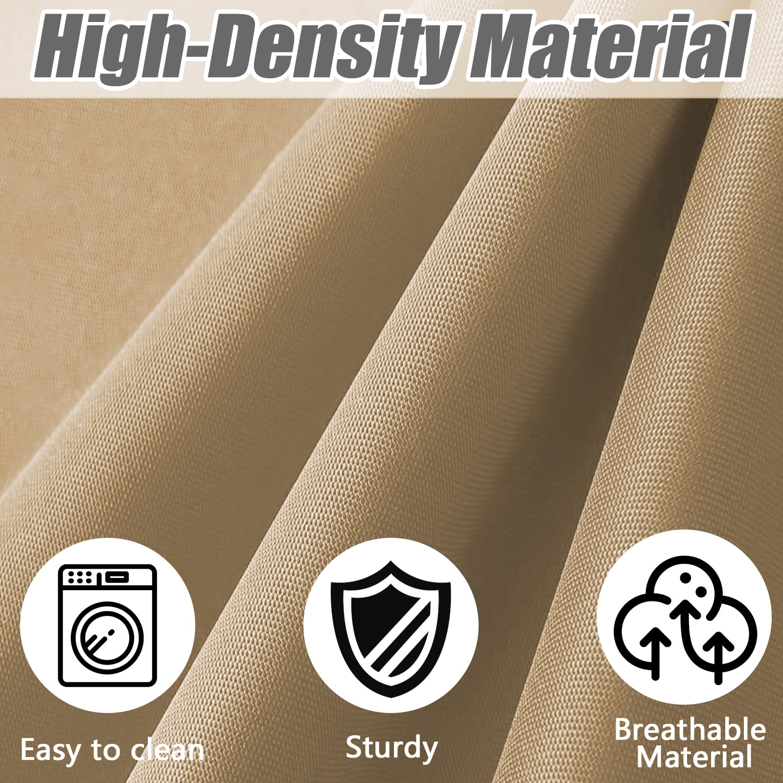 FKS LIFE 4Pcs Patio Cushion Covers Replacement, Outdoor Patio Seat Cushion Covers ,Water Resistant Seat Back Slipcovers（25*25*3.15in）