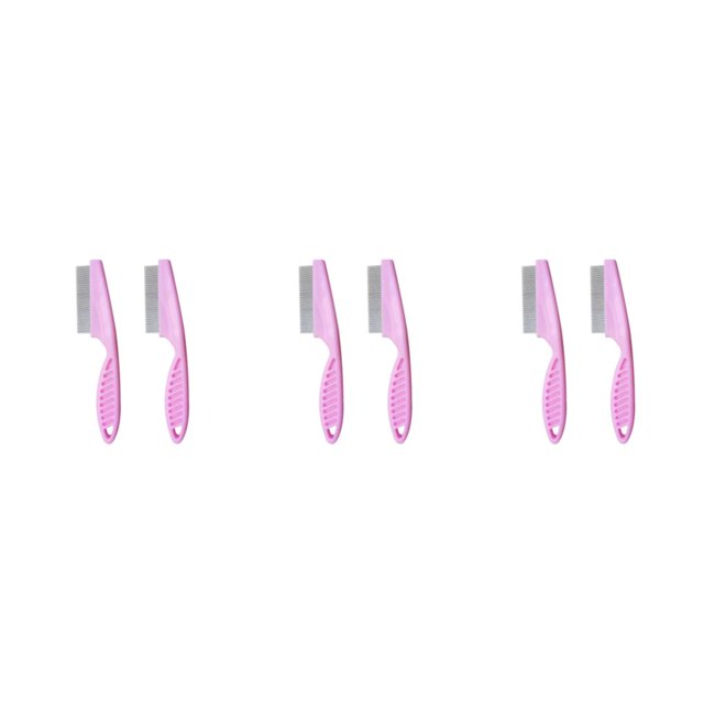 Methold 2 unids/set peine profesional para pulgas para mascotas con agarre elegante y cómodo peine para animales fácil de quitar rosa L Type1 NO1