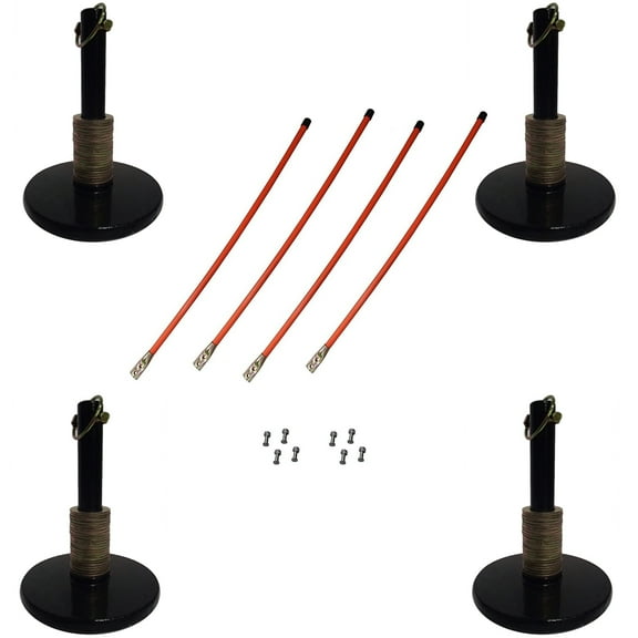 1304711 (4) Snow Plow Shoes & 27" Snow Plow Markers Fits Boss