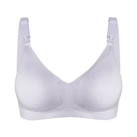 Front Closure Bras Women No Underwire Bra Feature V-Neck Demi & Balconette Bra Style W-513 Hook and Eye Closure Padded Sports Bras Push Up Purple XL