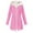 Pink-A, variant on 2025 Women's Fleece Lined Windbreakers for Teen Girls Winter Coat Mid Length Ladies Rain Wear Solid Color Hooded Jacket