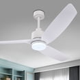 thumbnail image 2 of Heshor 56 in. 1-Light Indoor White Finish Ceiling Fan with Light Kit, 2 of 3