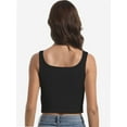 thumbnail image 6 of Women’s Sexy Square Neck Double Lined Seamless Sleeveless Cropped Tank Yoga Crop Basic Tops, 6 of 6